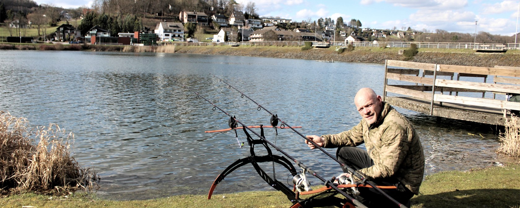 Angler am Eiserbachsee in Simmerath-Rurberg, © Rursee-Touristik GmbH / S. Herfort