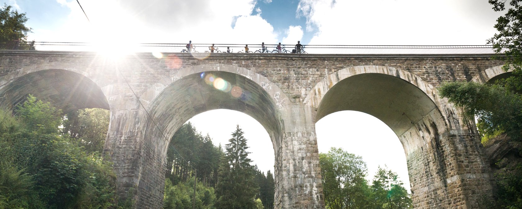 Ein Höhepunkt der Radroute: Das Reichensteiner Viadukt der Vennbahn, © vennbahn.eu