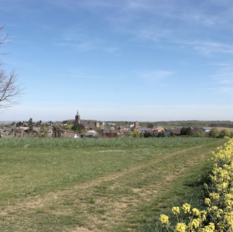 Bördeblick mit Blick ins Dorf Wollersheim, © Rureifel-Tourismus e.V.