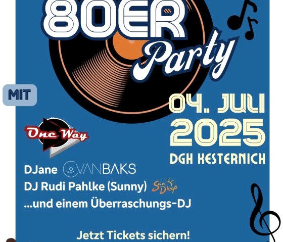 80er-Party im DGH Kesternich